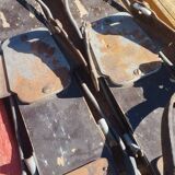 3 pairs of old skis
