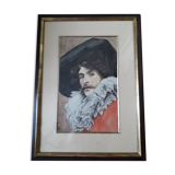 Tableau ancien signé représentant un mousquetaire