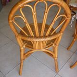 Table et chaises en rotin