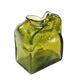 Mid-century modern glass form, olive glass, designed by M. Veltuzen-Nagrabecka, Poland, 1970s
