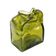 Mid-century modern glass form, olive glass, designed by M. Veltuzen-Nagrabecka, Poland, 1970s