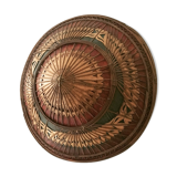 Asian straw and rattan hat