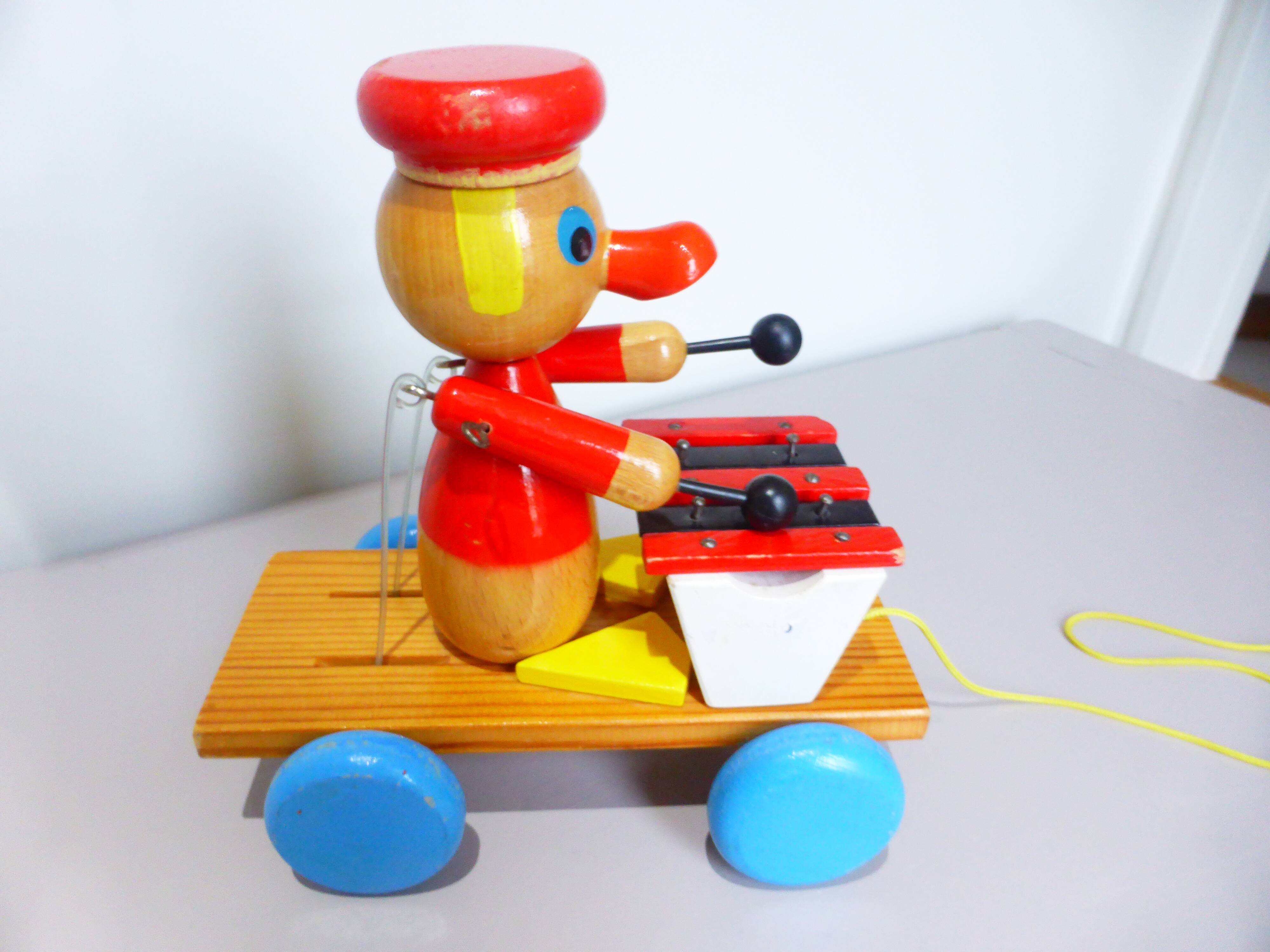 vintage wooden pull toy