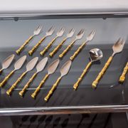 Brutalist dessert cutlery set by David Marshall, Spain, 1970