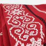 Red round tablecloth