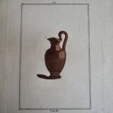 Triptyque de gravures poterie antique anciennes