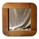 Large oak mirror in the style of a revival house, 1970s design.