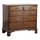 18th-century English antique oak commode