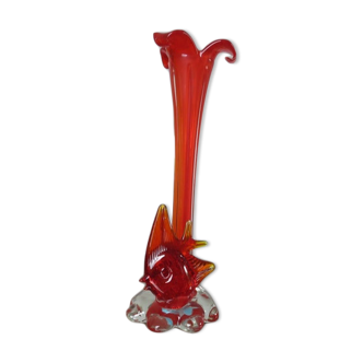 Soliflore MURANO " fish " orange 70s