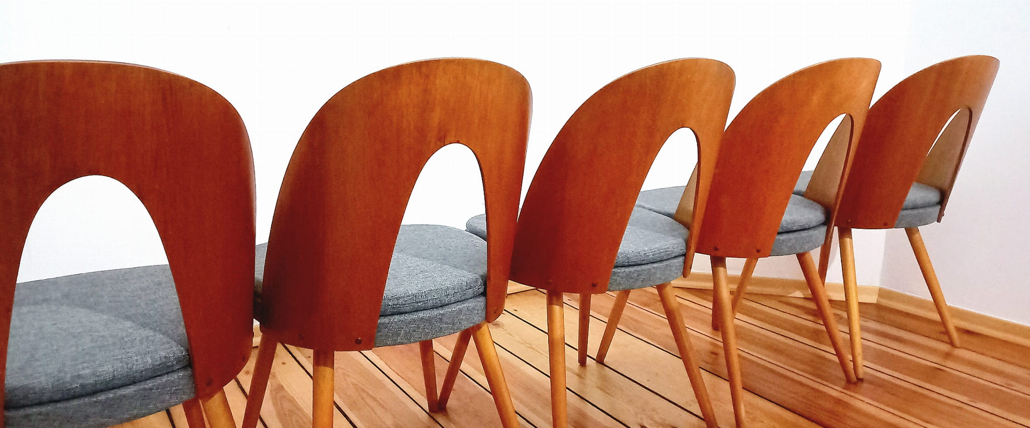 Set of five chairs, design. A. Suman, Tatra Nabytok, Czechoslovakia, 60s