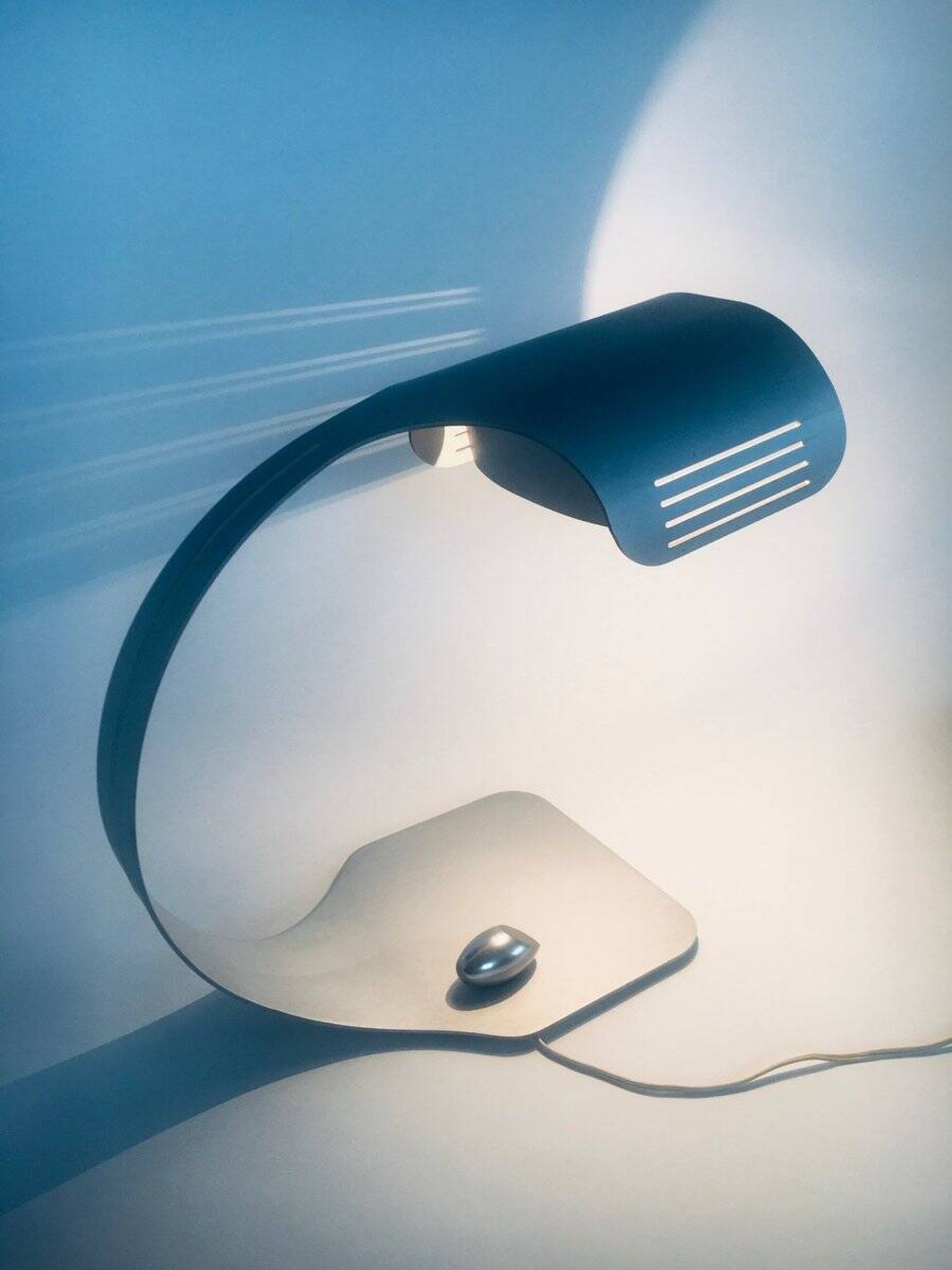 Aluminium Colomba Design Desk Lamp by Walter & Moretti, France, 1972