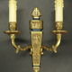 Set of 3 eagle appliques in Empire style - gilded bronze and green patina.