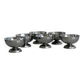 6 stainless steel footed bowls