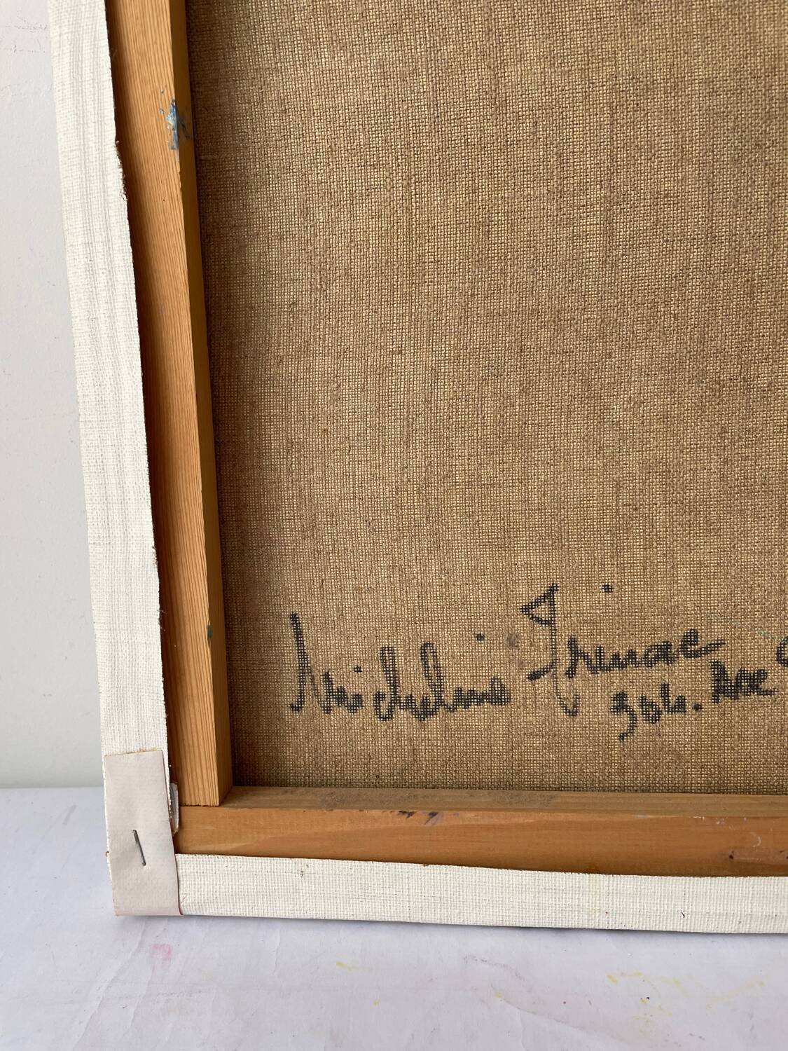 Bouquet fleurs huile sur toile