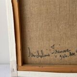 Bouquet fleurs huile sur toile