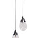 Set Hanging lamps by Glashutte Limburg Model Drop, 1970 Germany.
