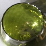 Green glass cup