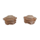 Lot de 2 tulipes en pâte de verre rose