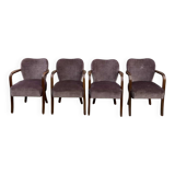 4 vintage velvet armchairs