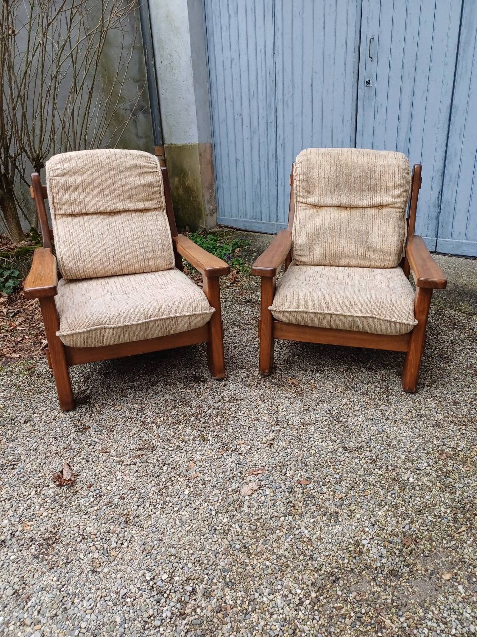 Paire de fauteuils vintage