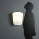 Vintage wall light in opaline glass, Italian design, 1980s.