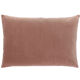 Coussin en velours 75x50cm couleur rose poudre
