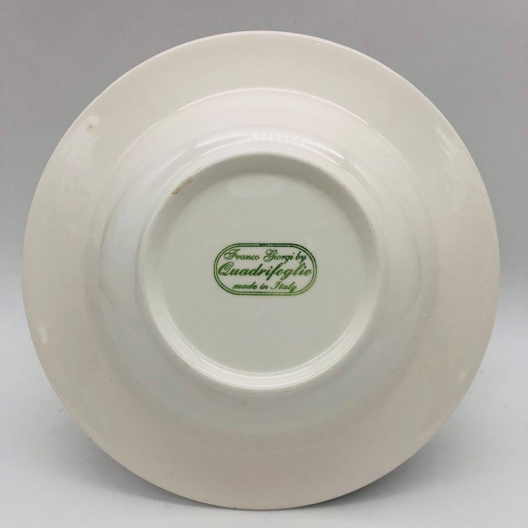 6 deep plates. Franco Giorgi by Quadrifoglio. Italy.