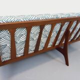 Banquette canapé 3 places scandinave Arne Wahl Iversen pour Komfort en teck