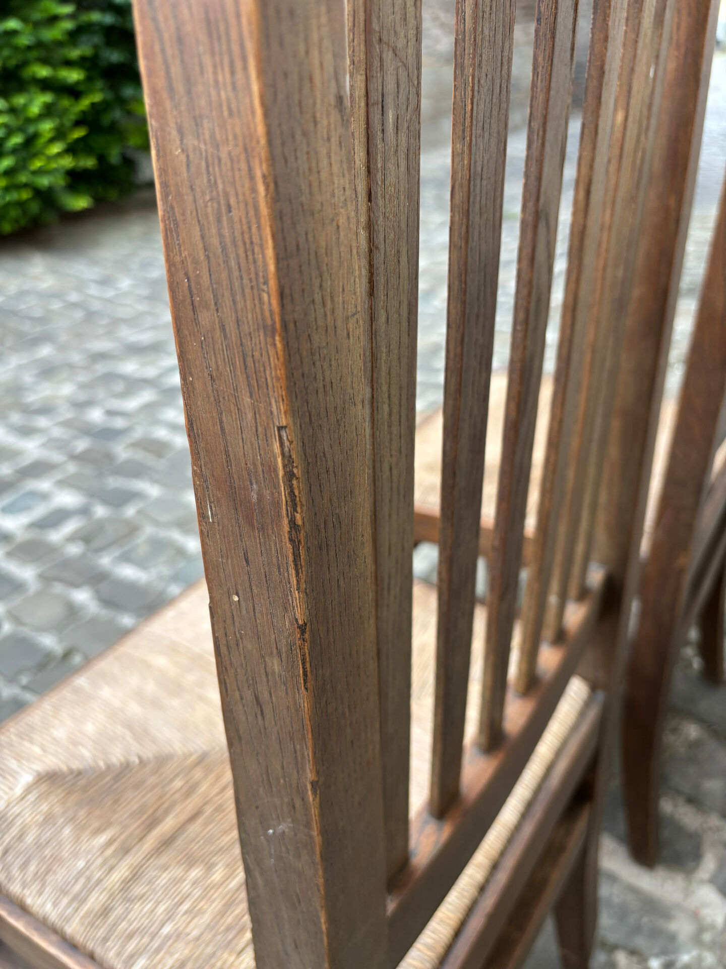 2 chaises en bois art nouveau