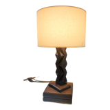 Lampe sculpture en bois, 1950