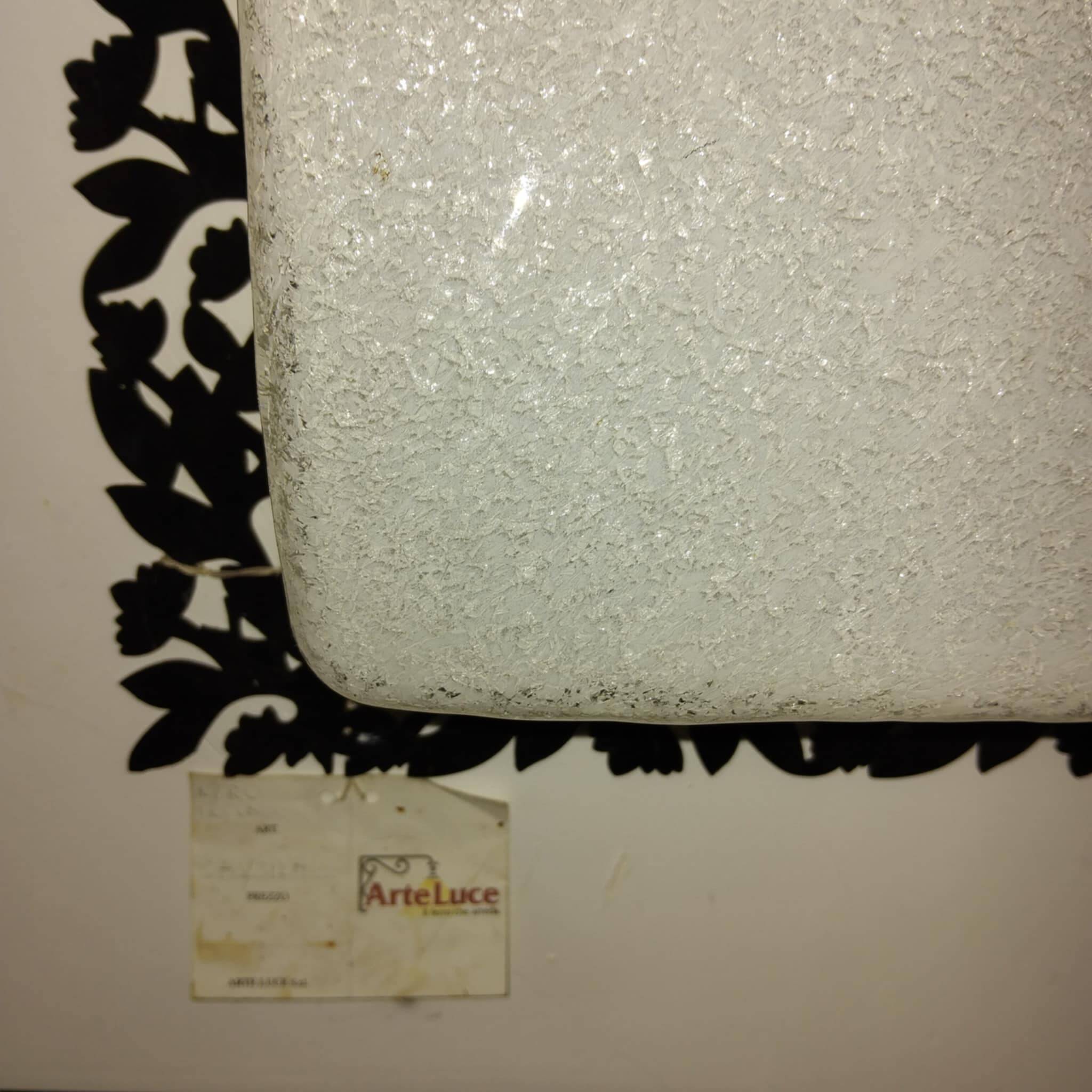 ARTELUCE square wall light in Murano glass and metal from the 70s/80s