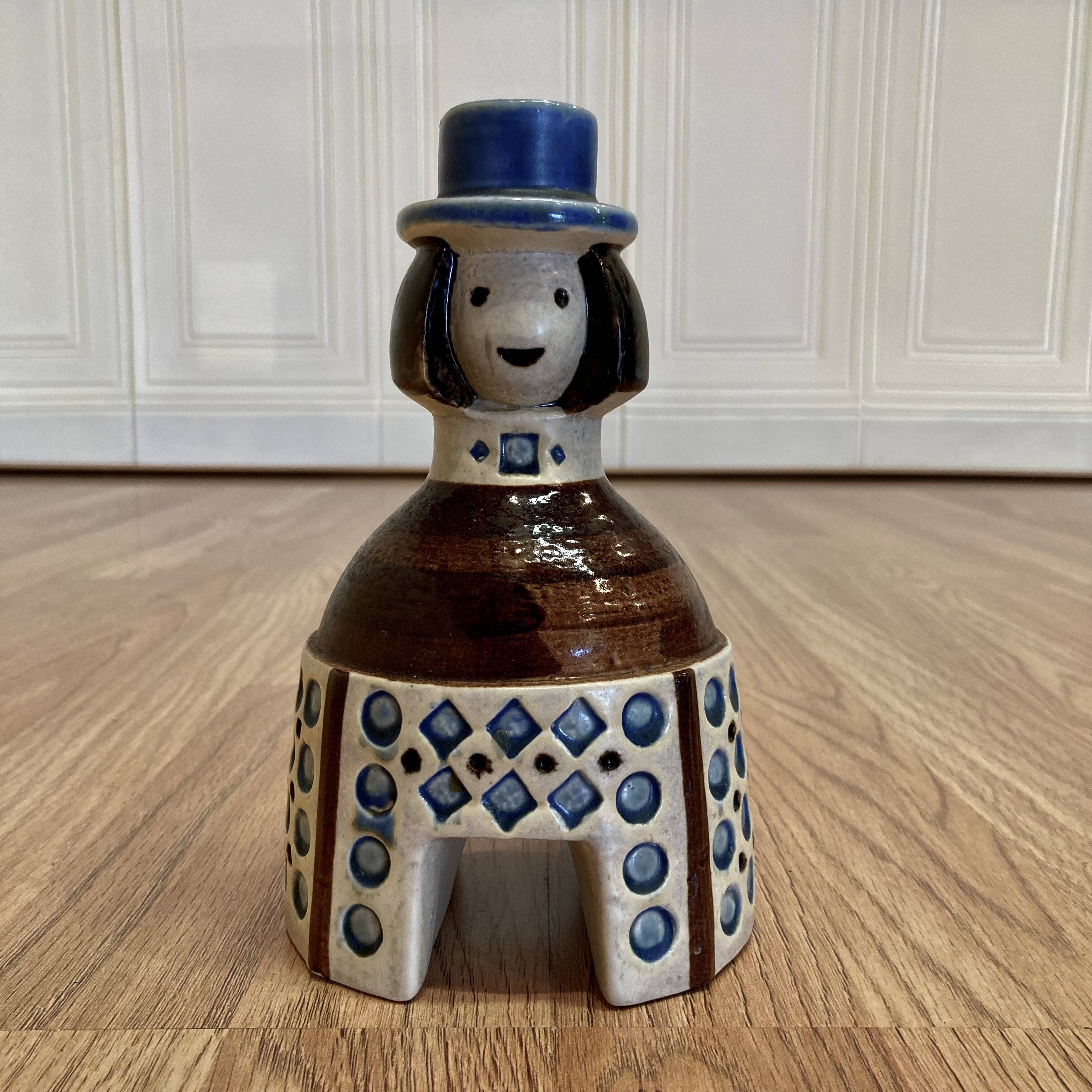 Pair of candlesticks signature "Scandinavian Design 1950".