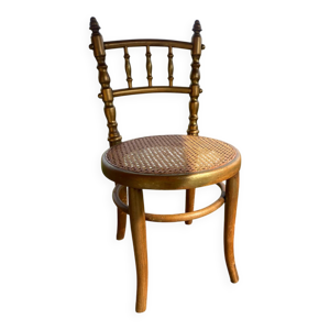 chaise enfant en cannage - bois