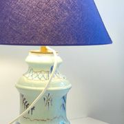 Lampe céramique bleue océan