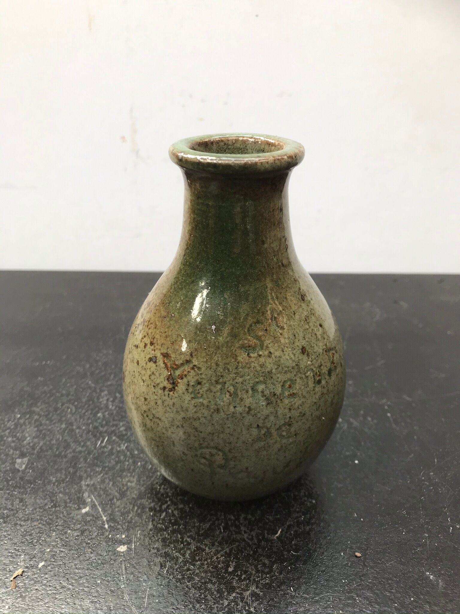 Former vase Villenauxe the cep sandstone 70s vintage