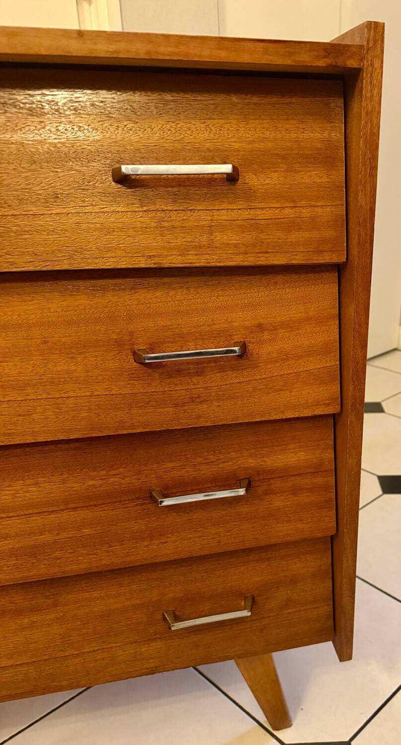 Vintage chest of drawers with compass feet