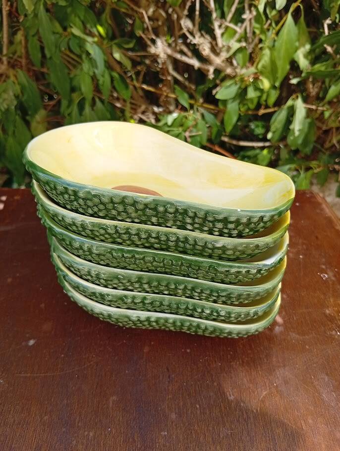 6 avocado bowls earthenware