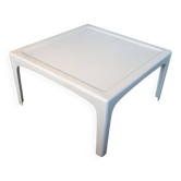 Table basse 1970 carrée en fibre de verre