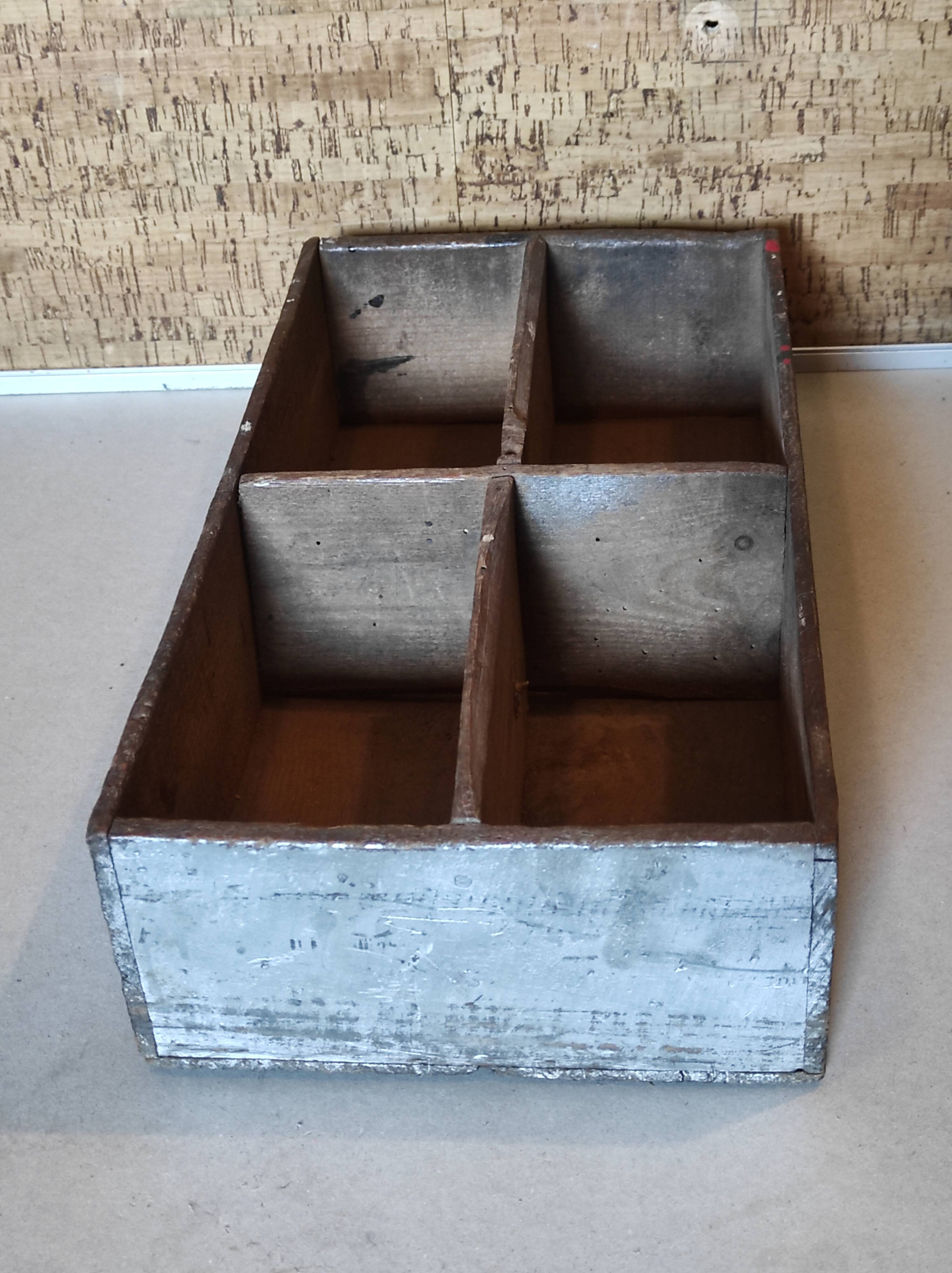Old wooden locker of factory workshop 4 vintage industrial storage
