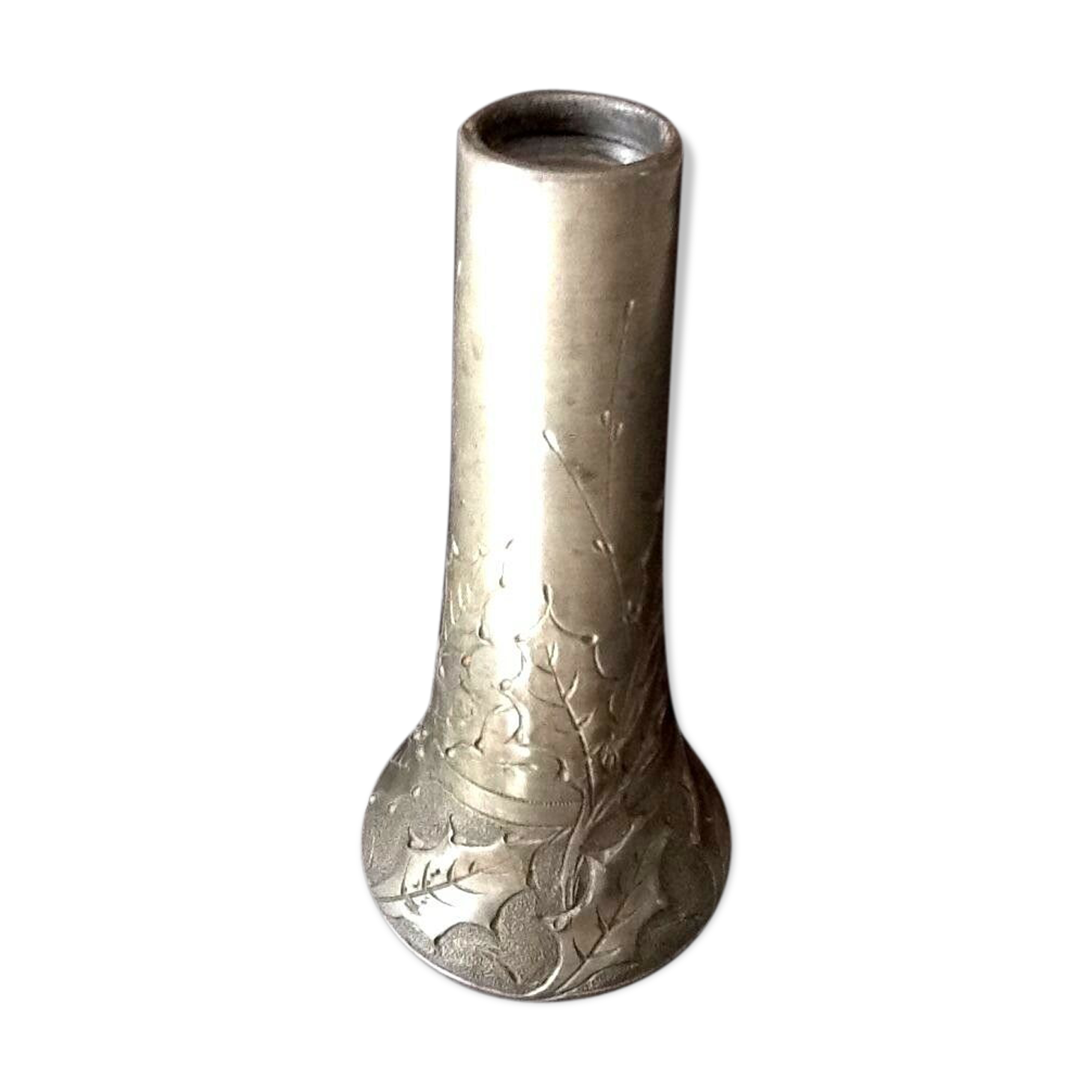 Guaranteed pure Tin Sign P. Chaumette vase