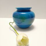 Rimini Blue Ceramic Vase by Aldo Londi for Bitossi and Italica Ars, Italy