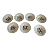 Hollow plates sarreguemines chatenois flowers