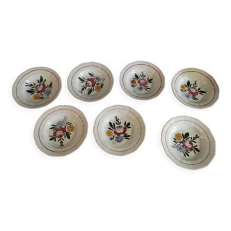 Hollow plates sarreguemines chatenois flowers