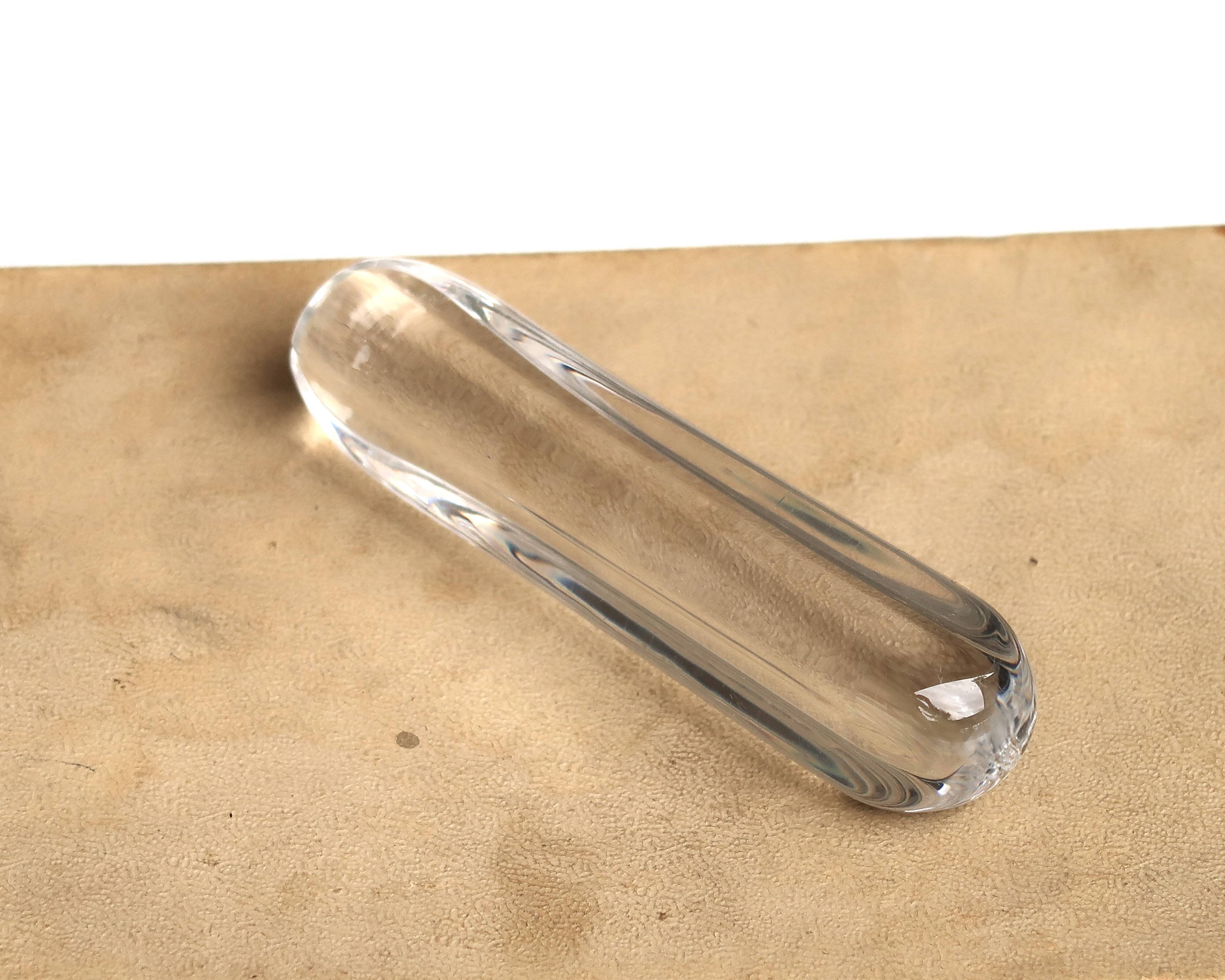Set of 10 knife rests in a Daum France box, crystal, 1960s.