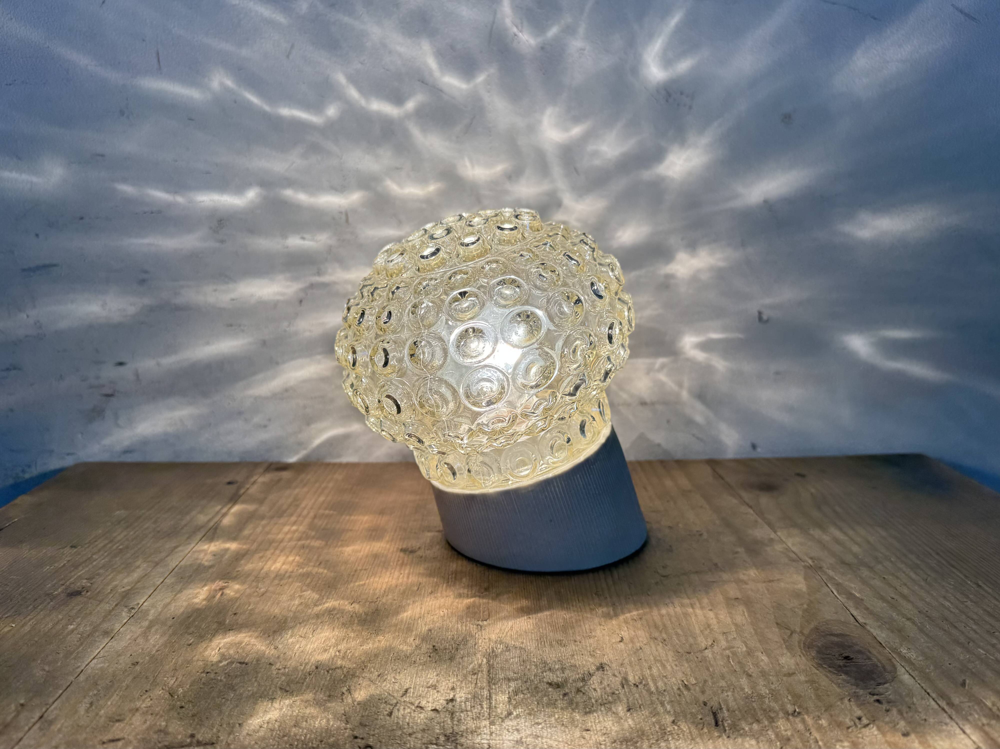 Vintage White Porcelain Wall Light, 1970s