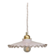 Vintage lampshade pendant light in white opaline