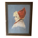 Portrait of lady in traditional costume
