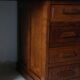 Bureau caisson d'atelier vintage en chêne
