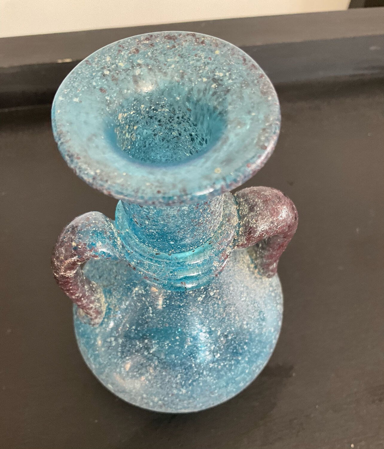 Old vase "Scovo" in Murano glass paste