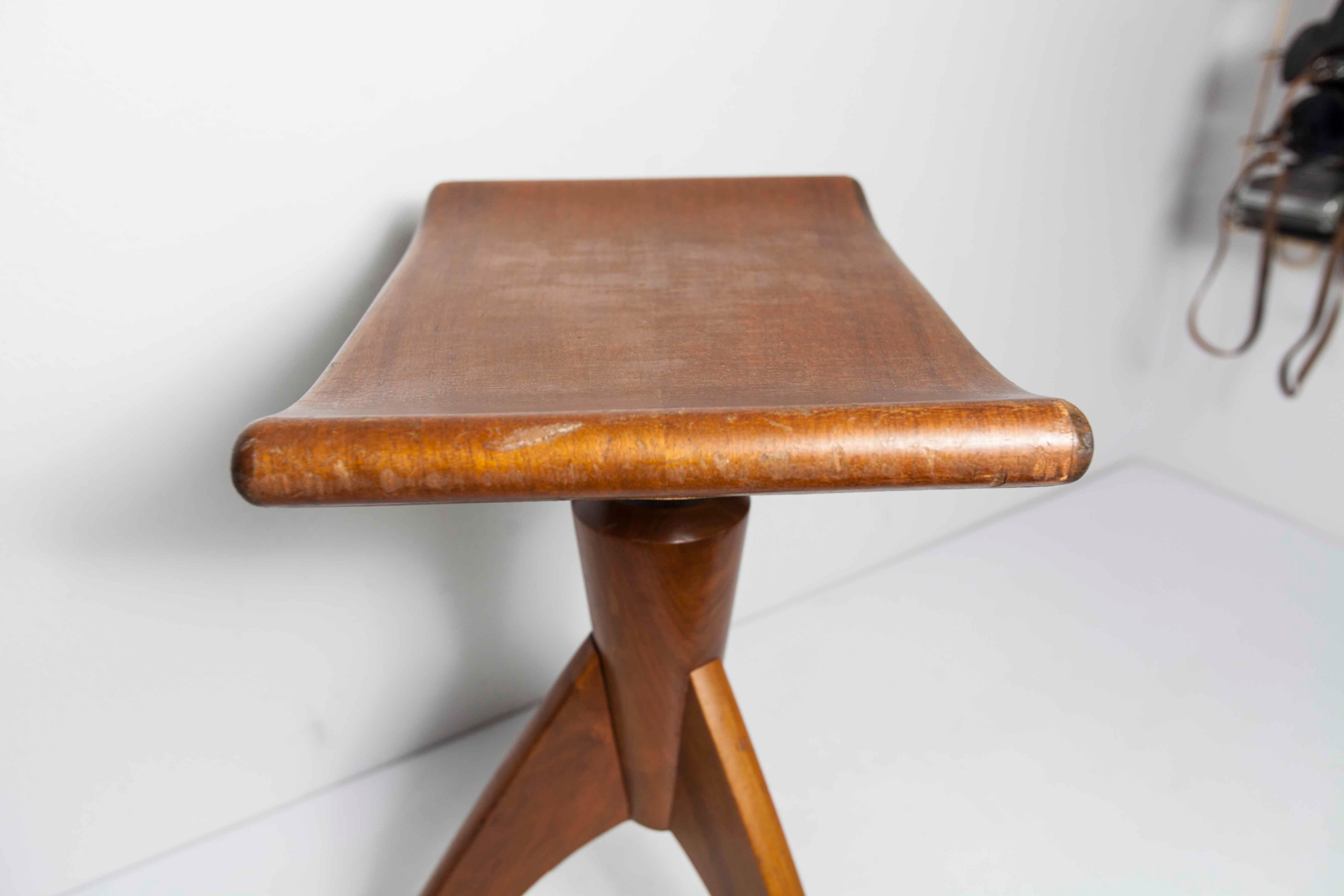 Swiss adjustable piano stool 1945 rocket foot
